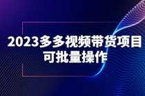（6216期）2023多多视频带货项目，可批量操作【保姆级教学】
