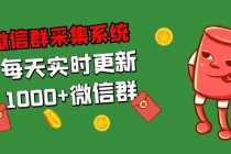 （5203期）拓客引流必备-微信群采集系统，每天实时更新1000+微信群