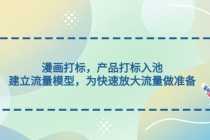 （4902期）漫画打标，产品打标入池，建立流量模型，为快速放大流量做准备
